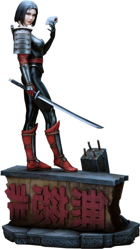 Katana Statue Figure Collectible PNG image with a transparent background, free high-resolution download