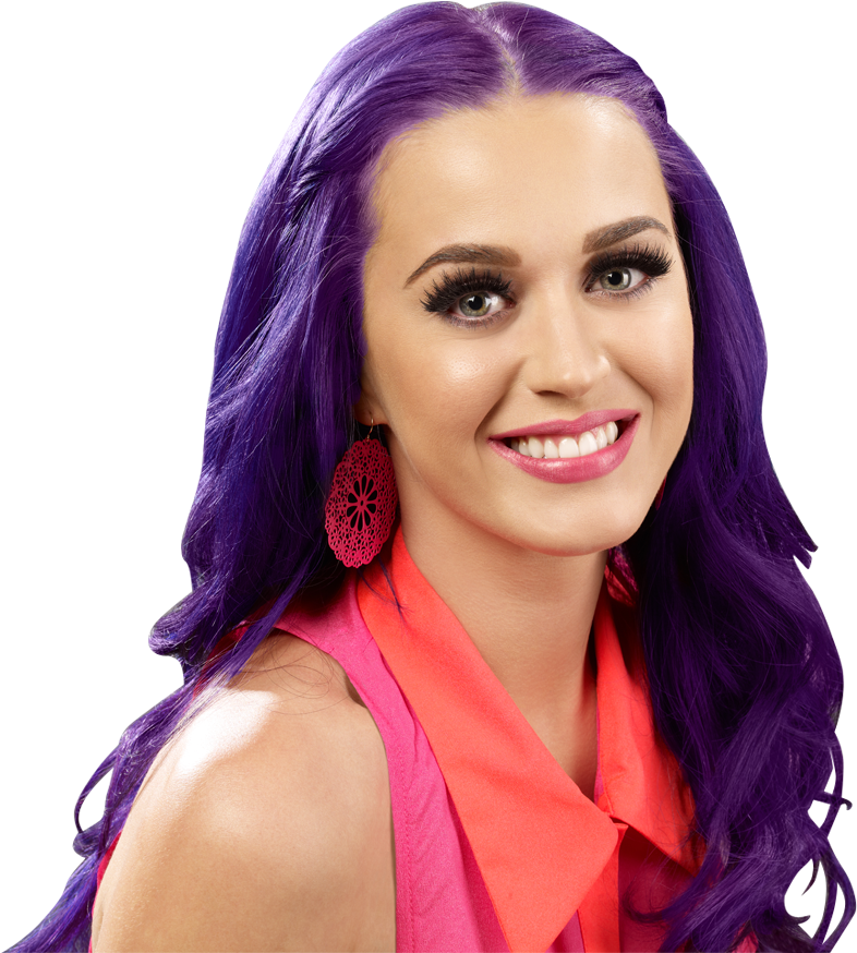 Katy Perry Purple Hair Portrait