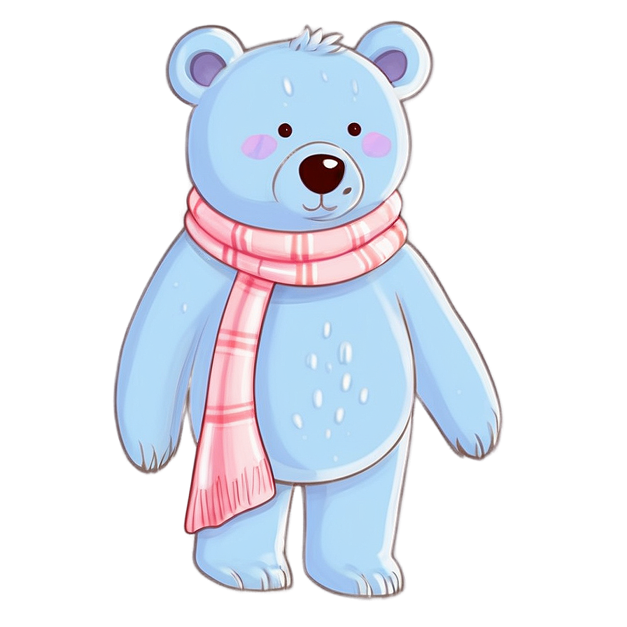 Kawaii Bear With Scarf Png 97