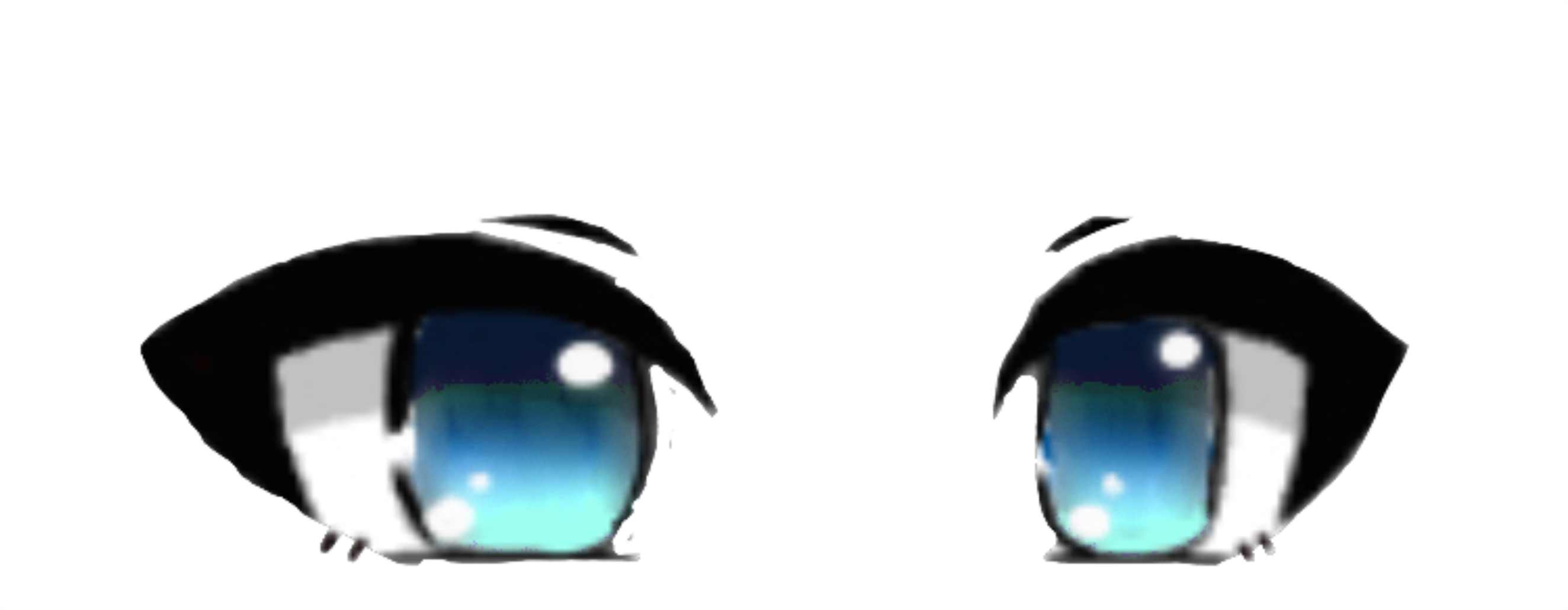 #kawaii #cute #chibi #eyes #blue - Kawaii Blue Chibi Eyes, HD Png Download PNG with transparent background