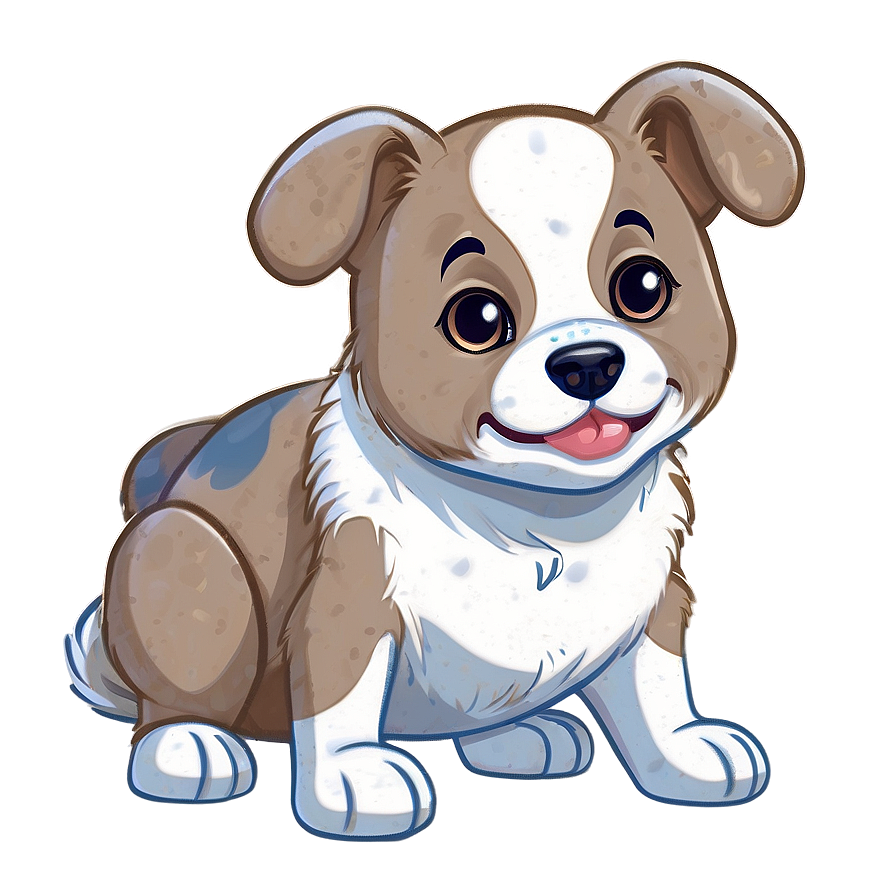 Kawaii Dog Holding A Heart Png 25