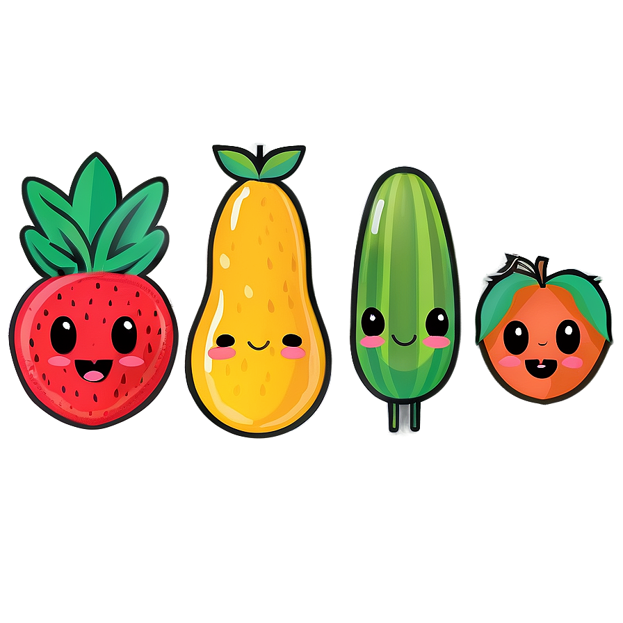 Kawaii Fruit Collection Png 05062024