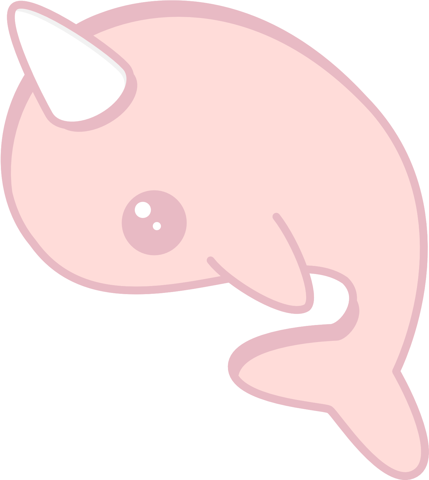 Kawaii Pink Narwhal - Narwhal PNG with transparent background