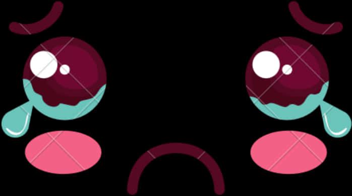 Kawaii Style Character Face Parts PNG with transparent background