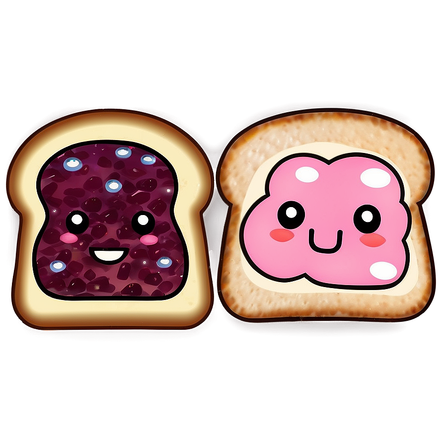 Kawaii Toast And Jam Png Bxc