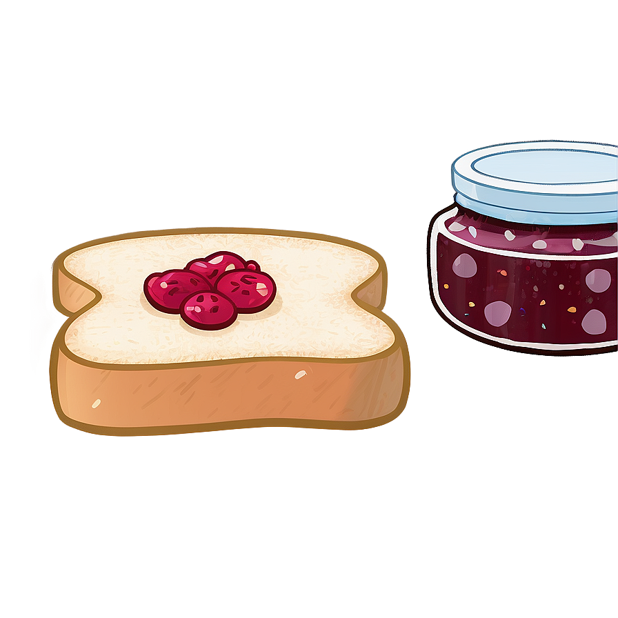 Kawaii Toast And Jam Png Uxg15