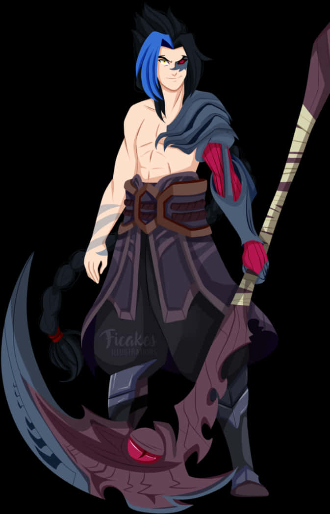 Kayn By Ficakes-illus Hd Wallpaper Background Fan Art - Kayn Gif League Of Legends, HD Png Download PNG with transparent background