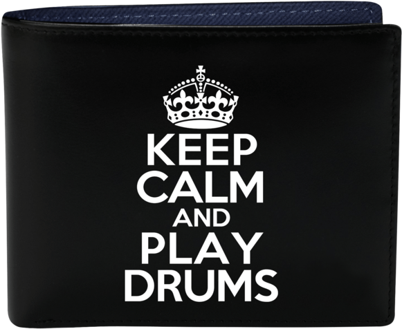 Keep Calmand Play Drums Wallet