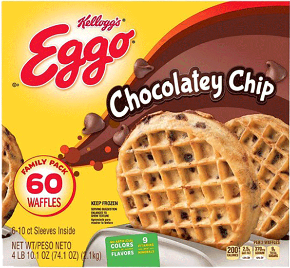Chocolate Chip Eggo Waffles, HD Png Download PNG with transparent background