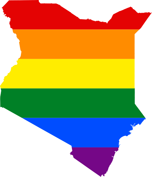 Kenya Map Rainbow Colors PNG with transparent background