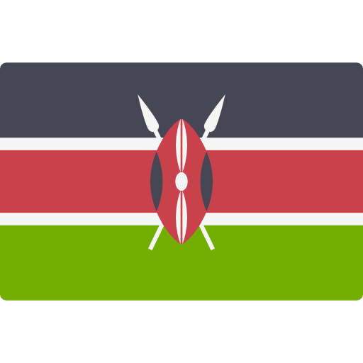 Kenyan Flag Graphic PNG with transparent background