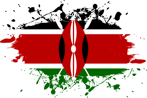 Kenyan Flag Grunge Style