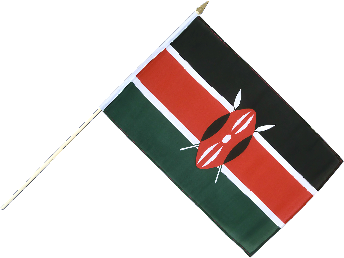 Kenyan Flagon Pole PNG with transparent background
