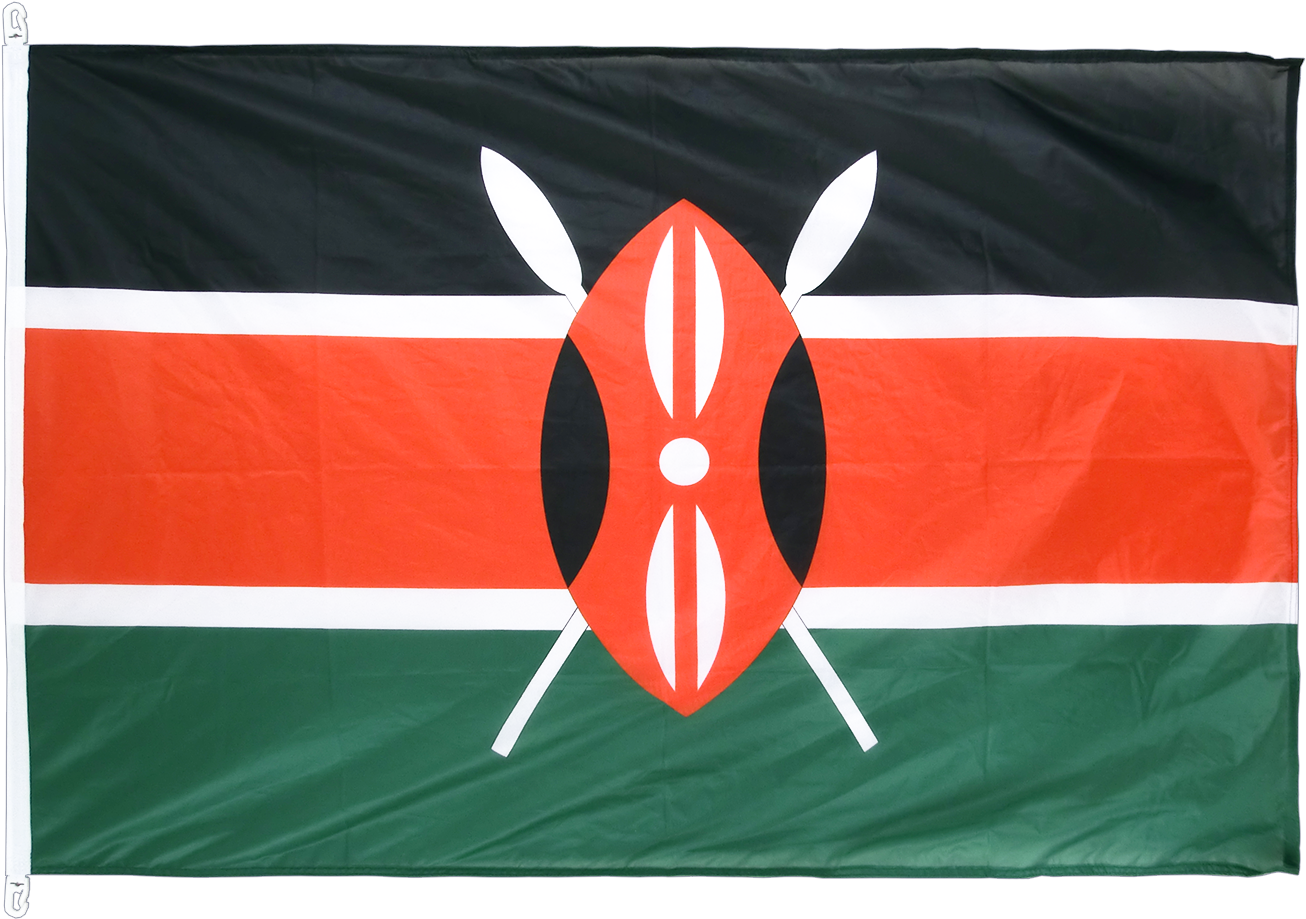 Kenyan National Flag PNG with transparent background