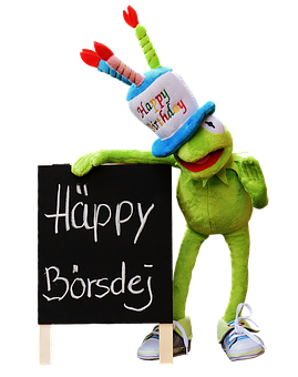 Kermit Birthday Celebration PNG with transparent background