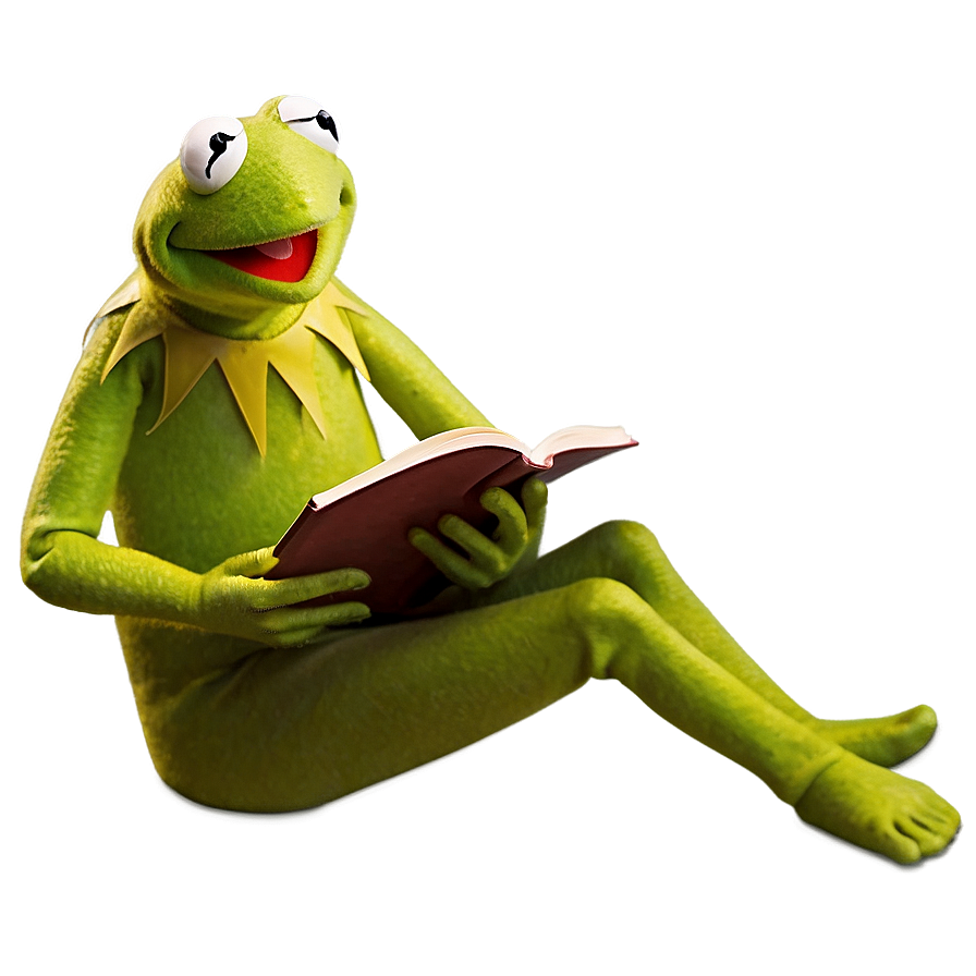 Kermit Reading Book Png 33