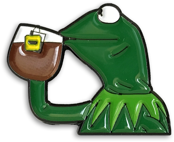 Kermit Sipping Tea Pin