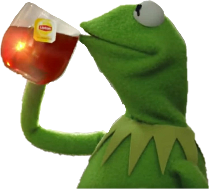 Kermit Sipping Tea Sticker