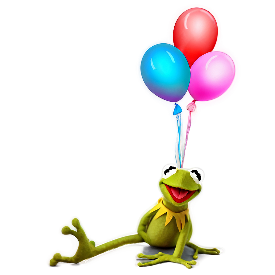 Kermit With Balloons Png 90