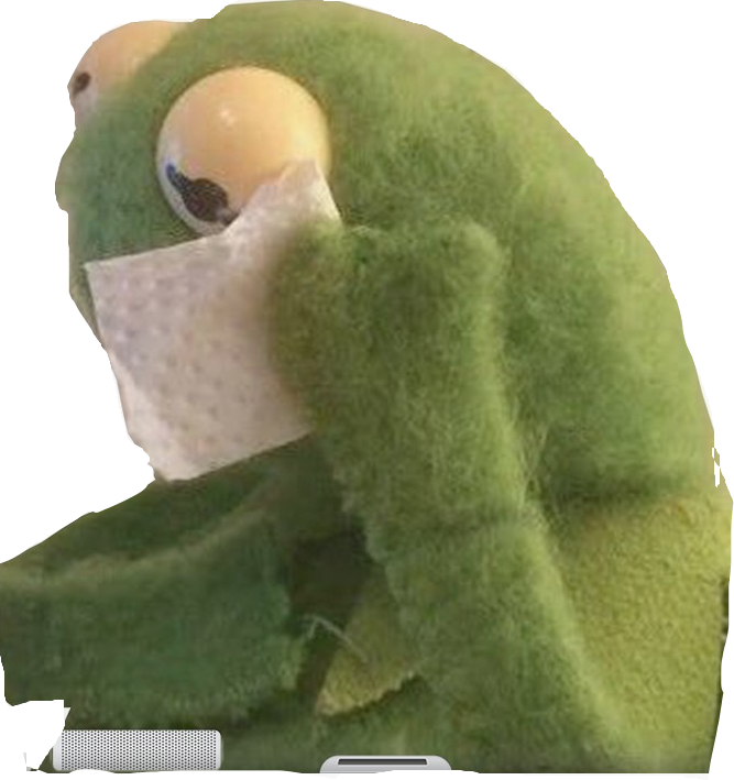 #sad #kermit #sadkermit #freetoedit - Kermit Crying, HD Png Download PNG with transparent background