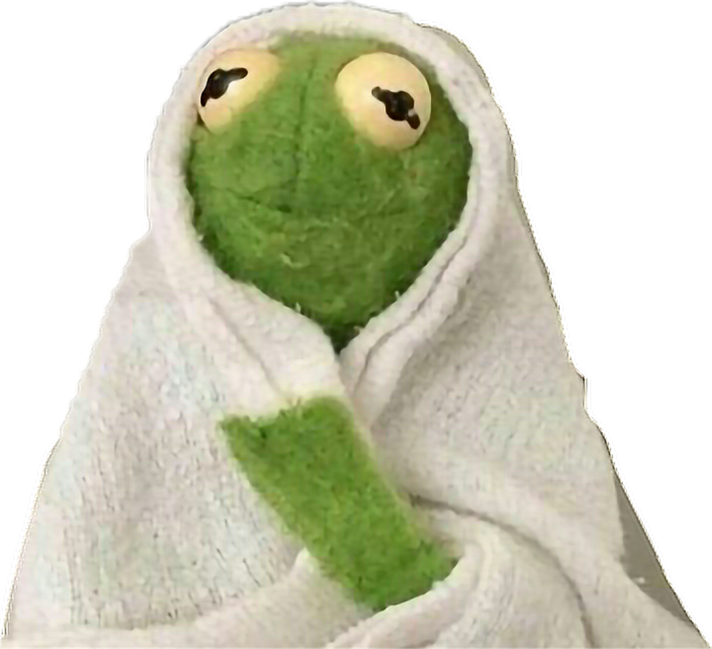 Kermitthefrog Kermitmemes The Frog - Kermit In A Blanket, HD Png Download PNG with transparent background