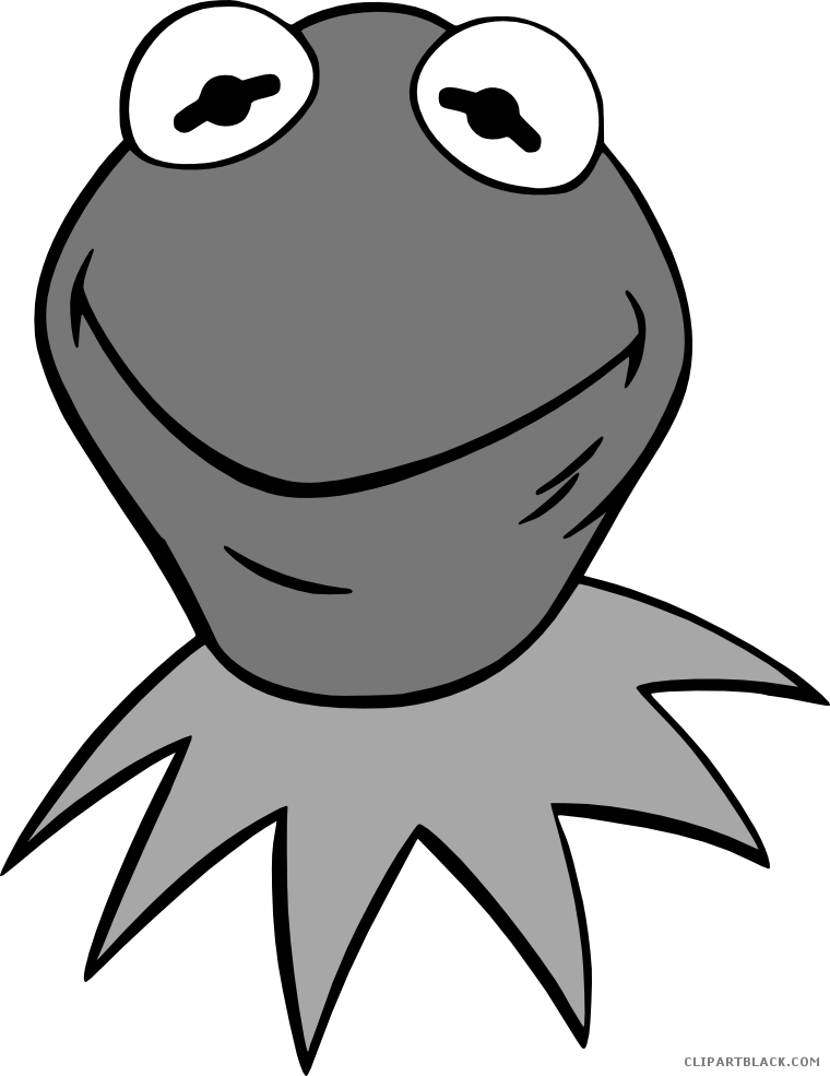 Kermit The Frog Miss Piggy Gonzo Fozzie Bear Beaker - Kermit The Frog Black And White, HD Png Download PNG with transparent background