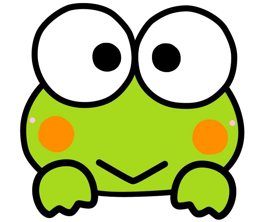 Keroppi Cartoon Frog Character PNG with transparent background