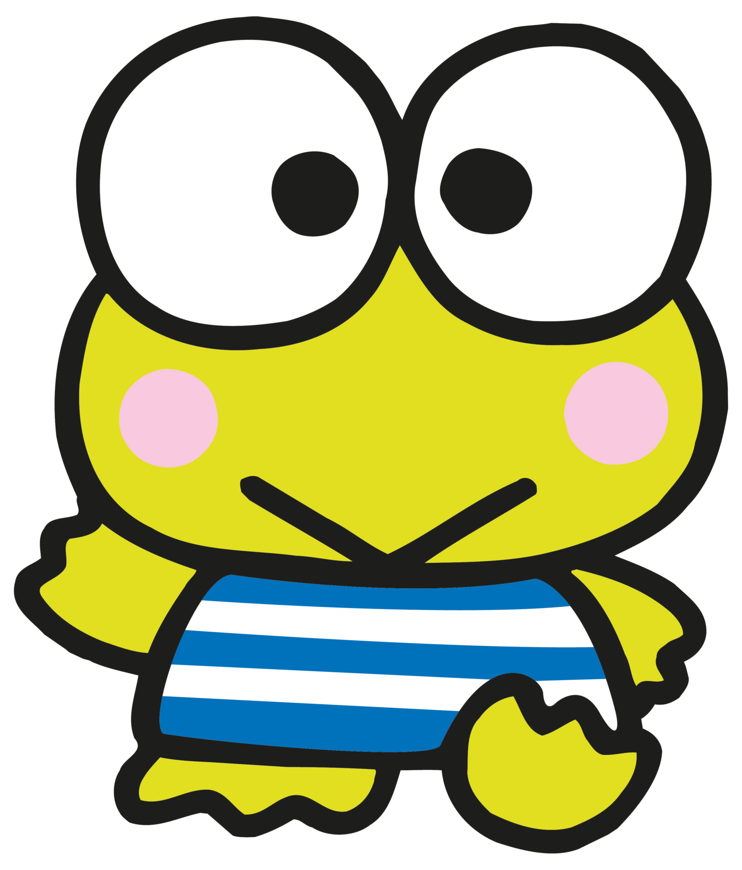 Keroppi Cartoon Frog Character PNG with transparent background