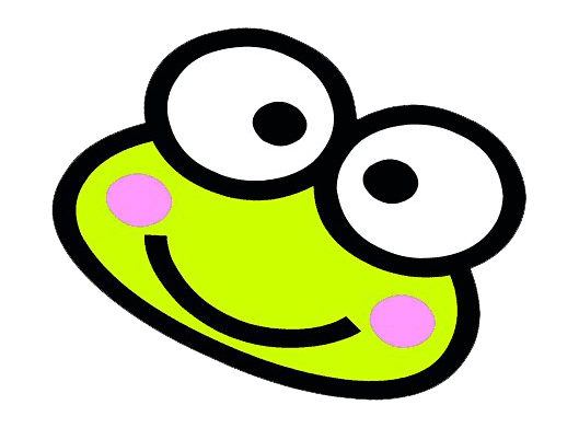Keroppi Face Graphic PNG with transparent background