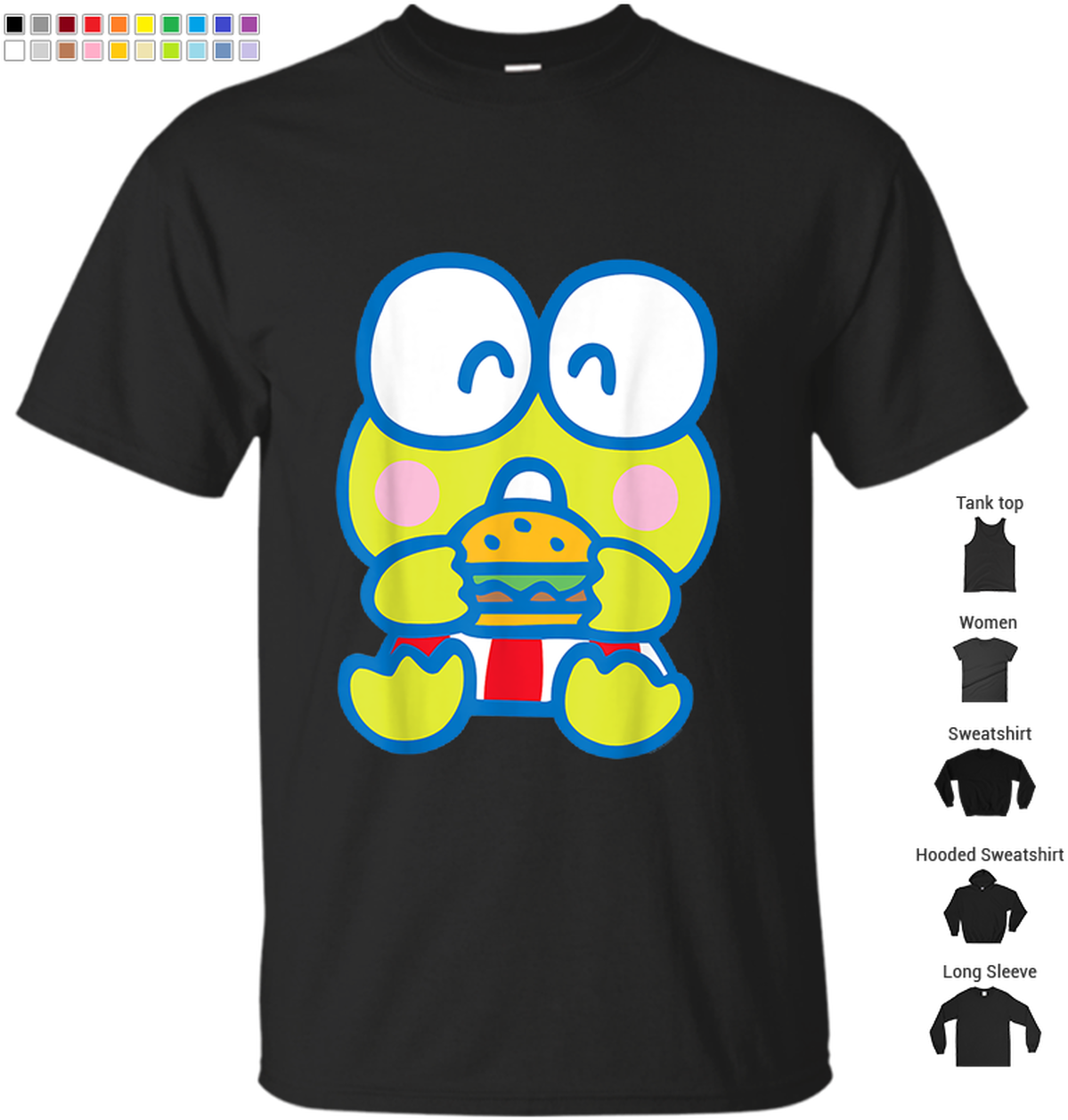 Keroppi Graphic T Shirt Design PNG with transparent background