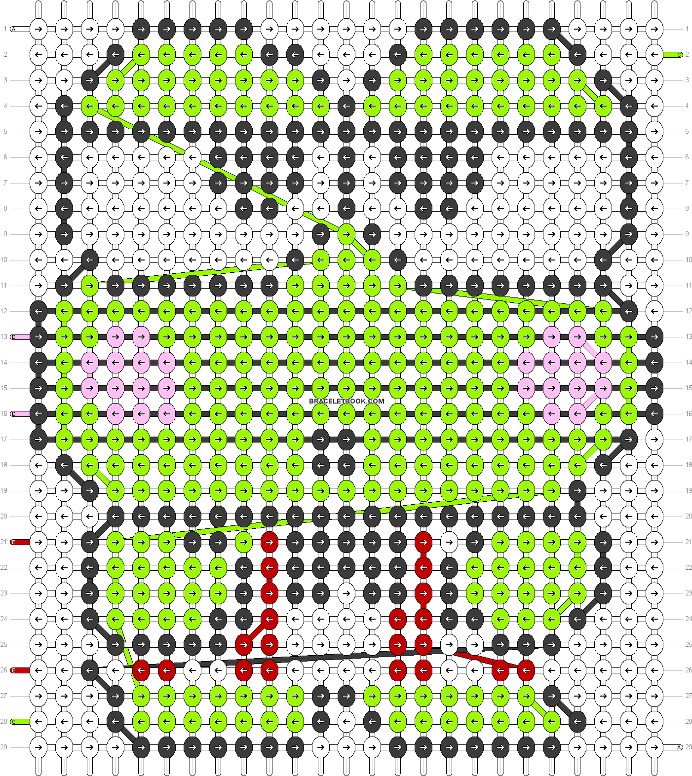 Keroppi Pattern Perler Beads PNG with transparent background