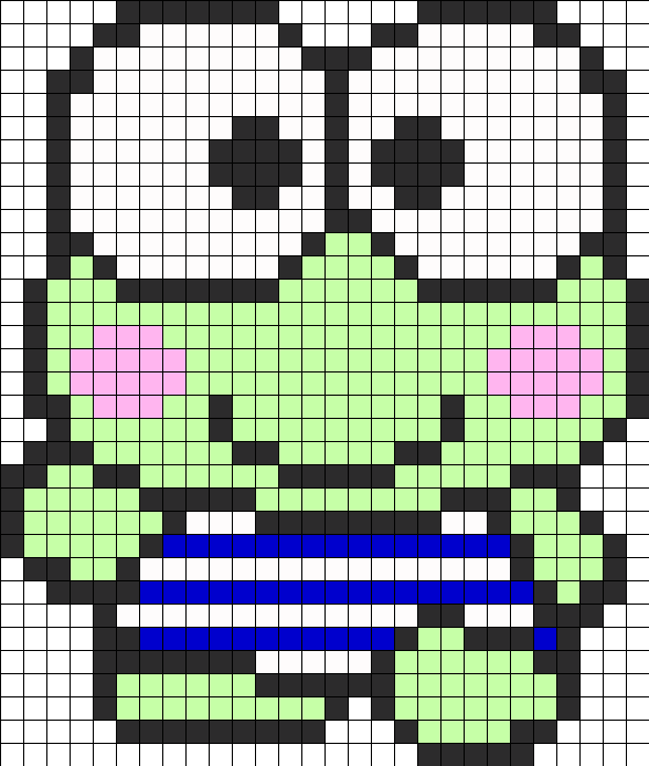 Keroppi Pixel Art Creation PNG with transparent background