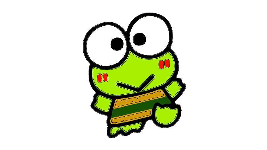 Keroppi Sanrio Character Illustration PNG with transparent background