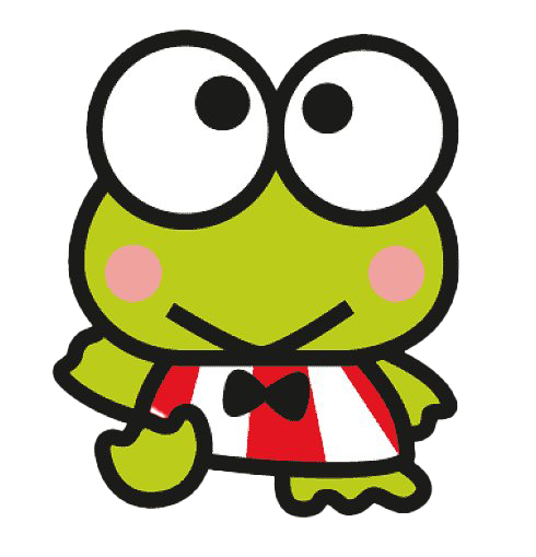 Keroppi Sanrio Character PNG with transparent background