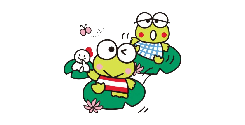 Keroppiand Friends Cartoon PNG with transparent background