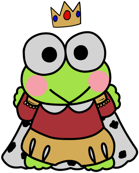 Keroppiin Royal Attire PNG with transparent background