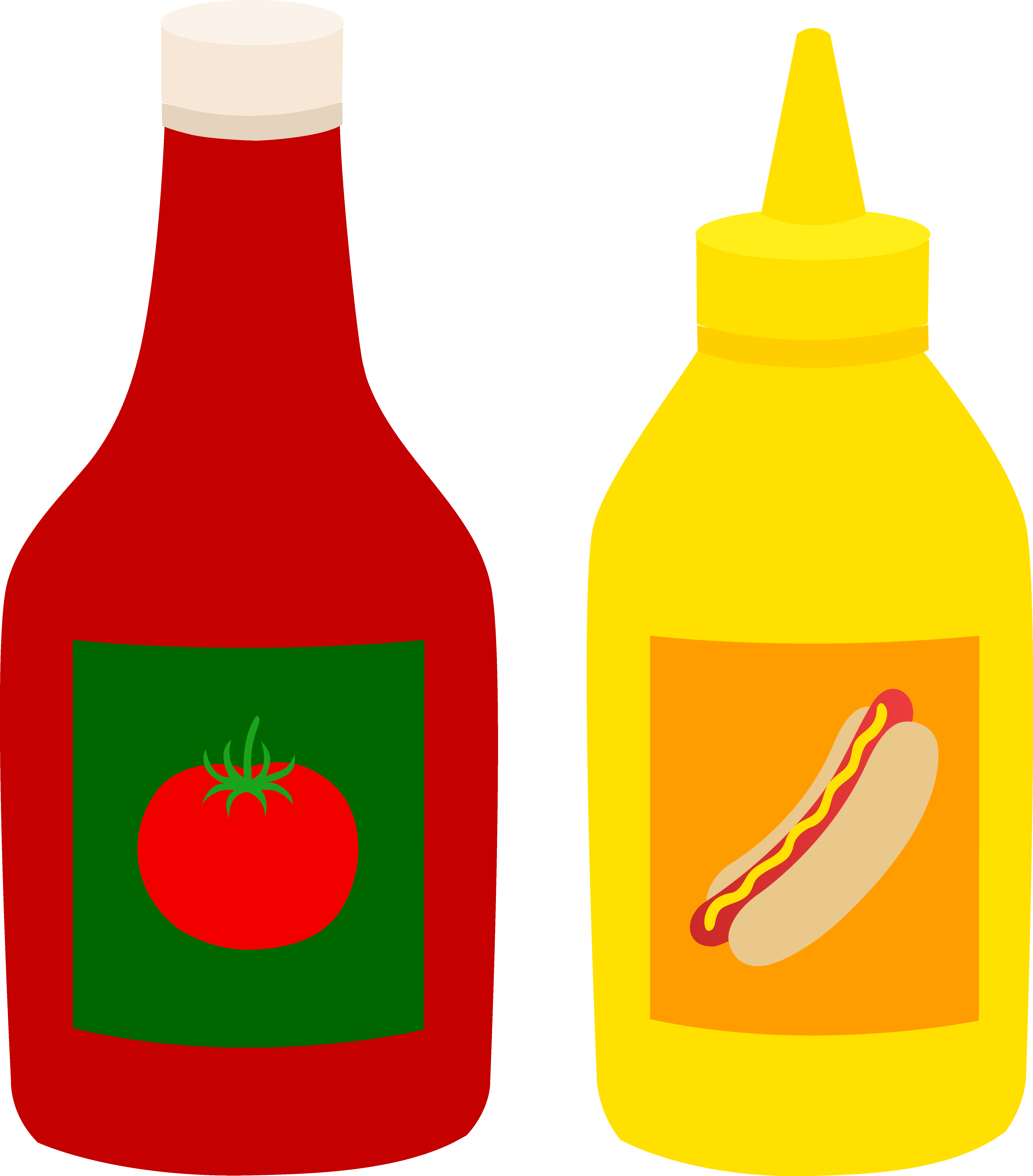 Transparent Tomato Clipart Png - Ketchup And Mustard Bottle Clipart, Png Download PNG with transparent background