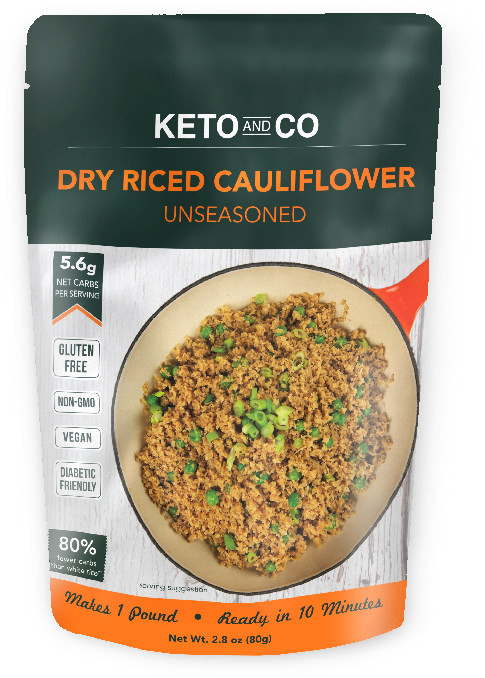 Ketoand Co Dry Riced Cauliflower Package