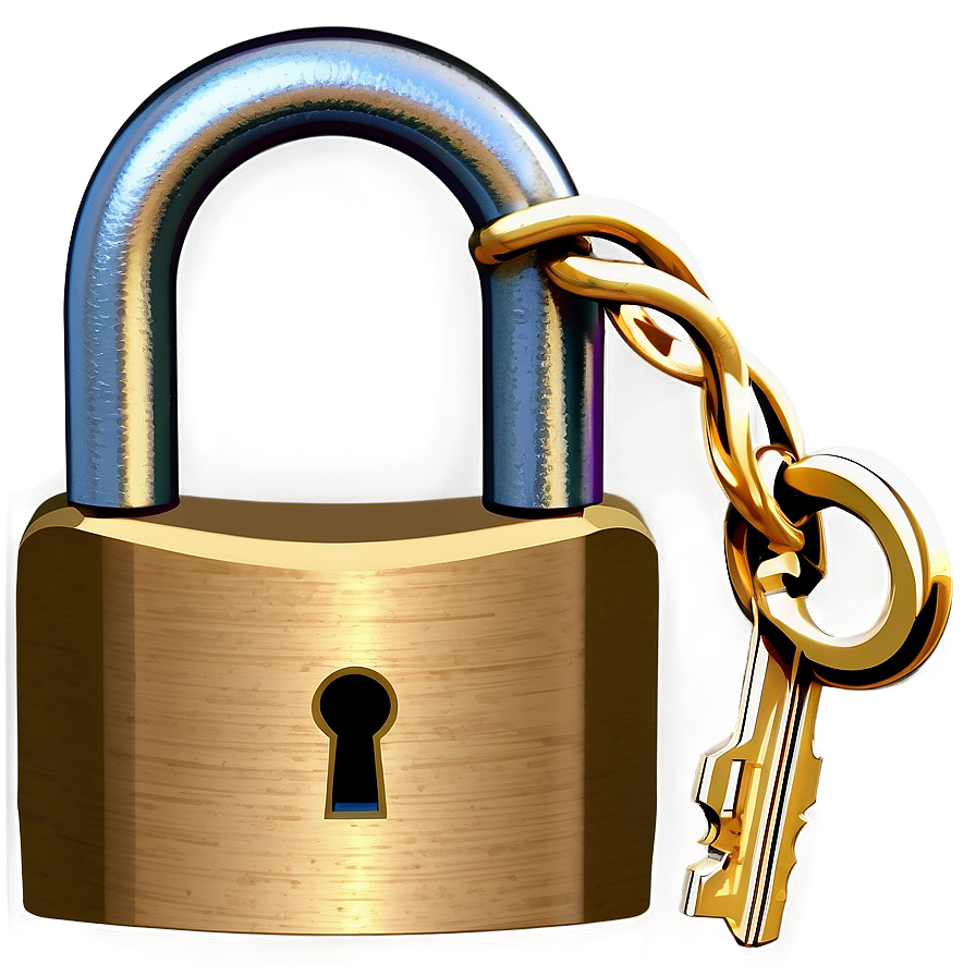 Key And Padlock Png 05042024