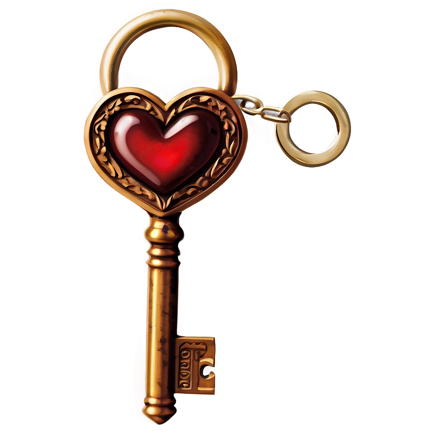 Key With Heart Png Qjo