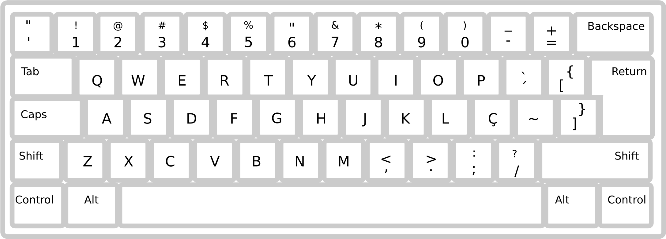 Collection Of Images - Keyboard Computer Clipart Black And White, HD Png Download PNG with transparent background