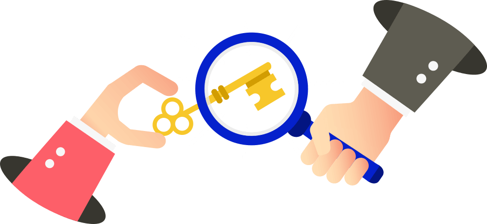 Keyto Success Concept Illustration PNG with transparent background