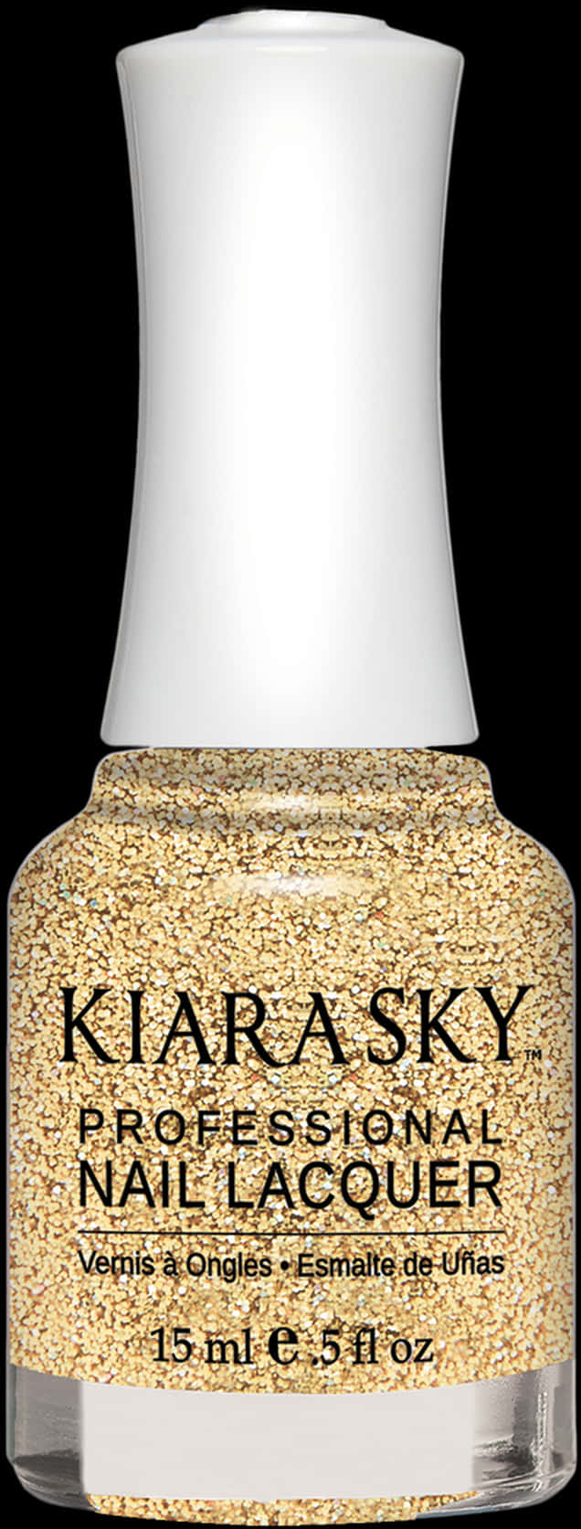 Kiara Sky Gold Glitter Nail Polish