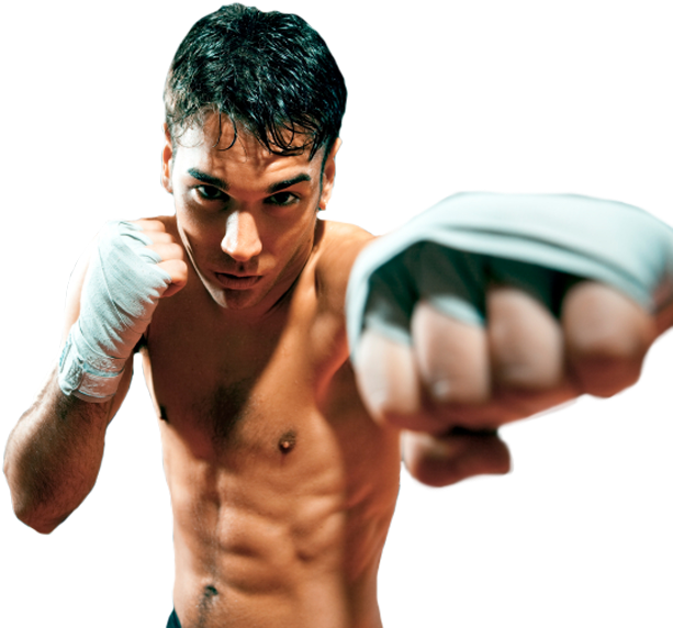 Kickboxer Readyfor Fight PNG with transparent background