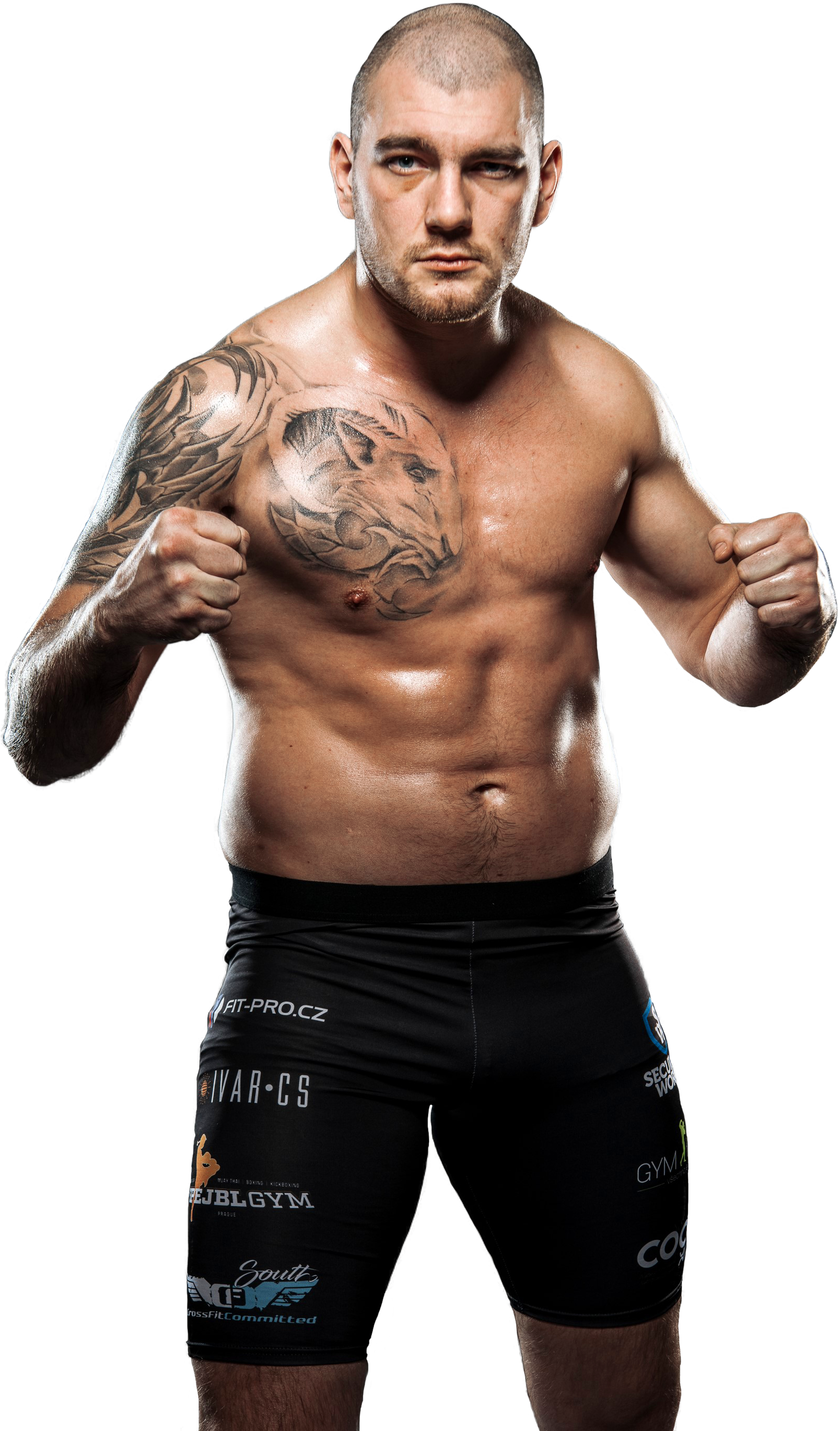Kickboxer Readyfor Fight PNG with transparent background