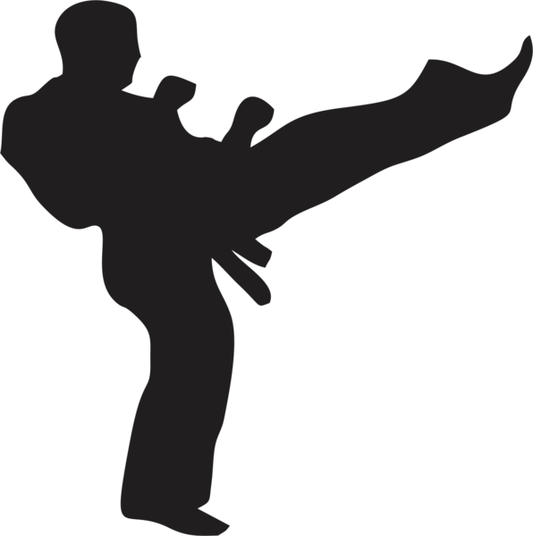 Kickboxer Silhouette High Kick