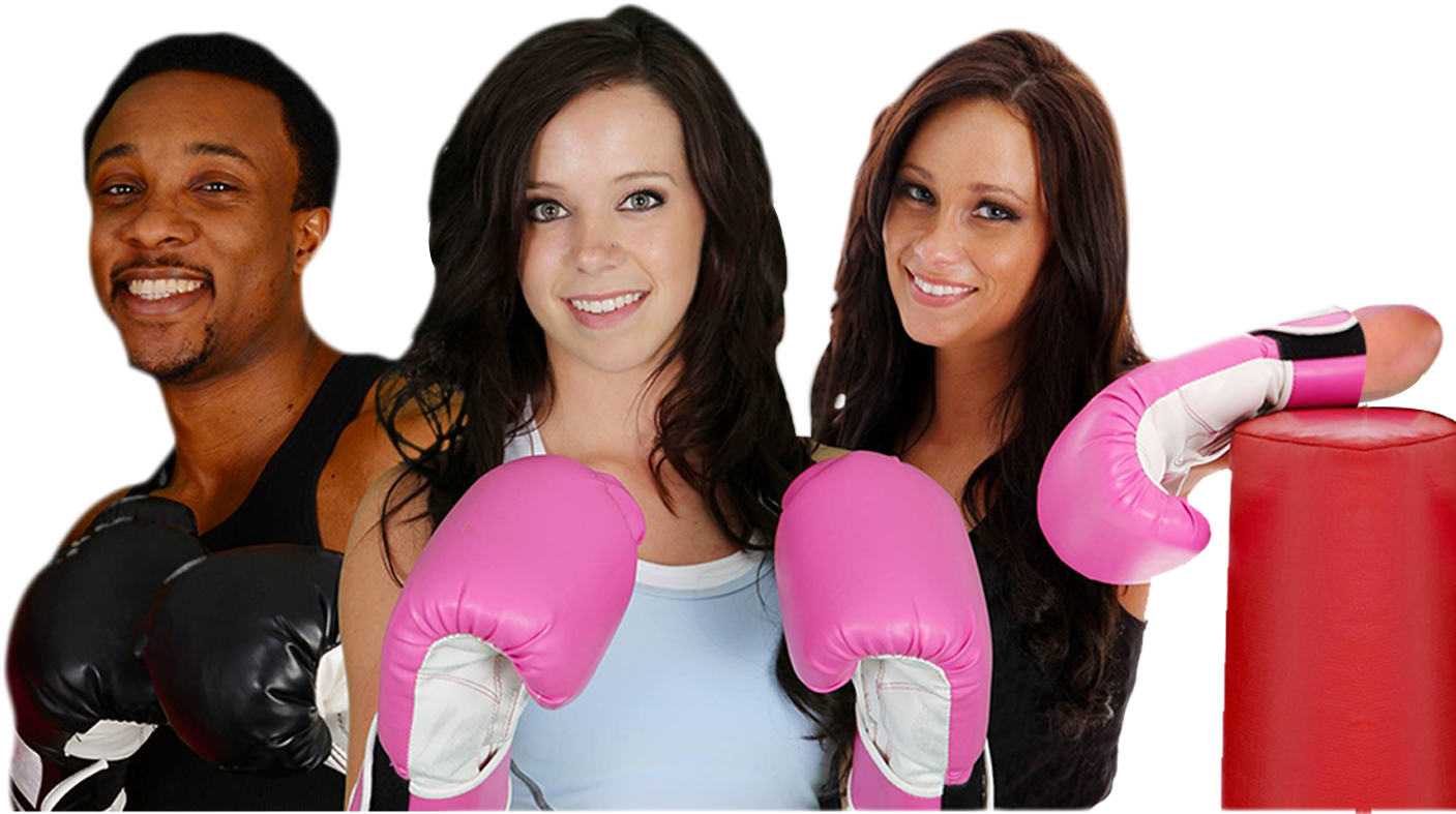 Kickboxing Enthusiasts Group Portrait PNG with transparent background