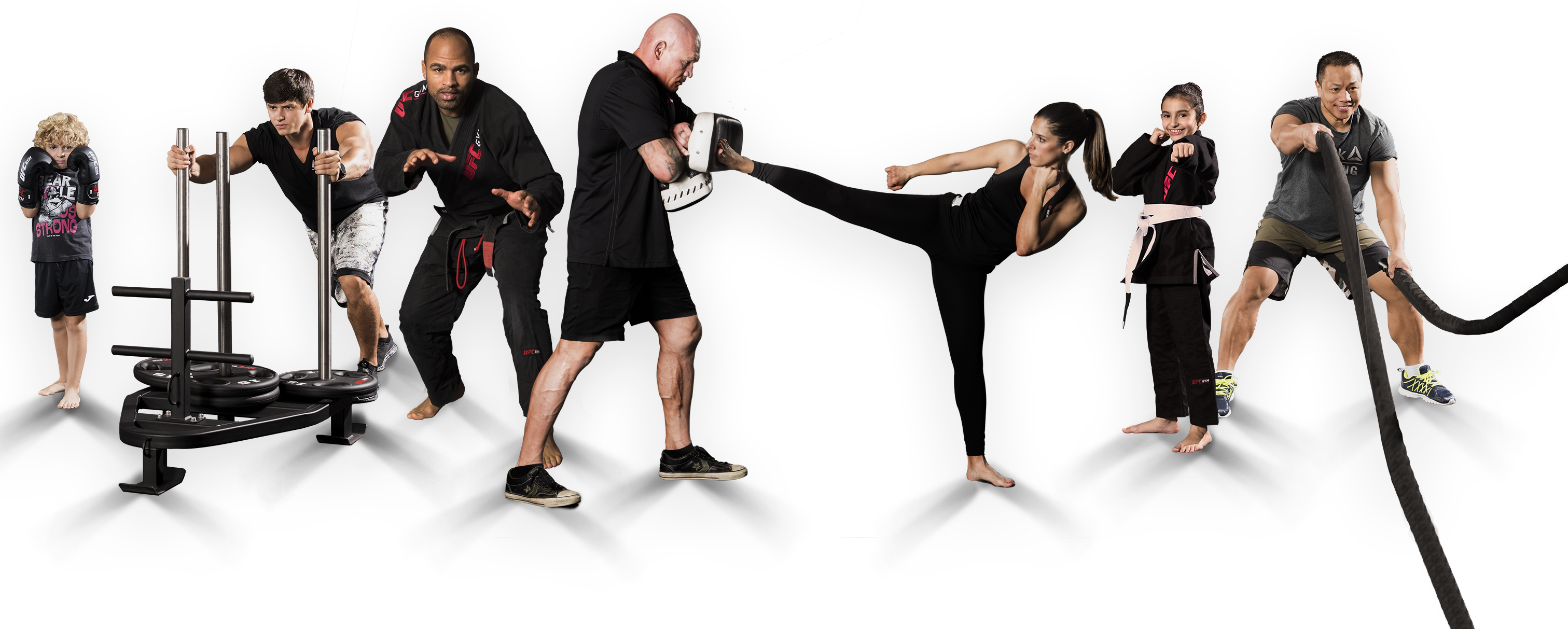 Kickboxing Training Session Diversity PNG with transparent background