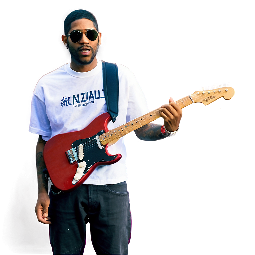 Kid Cudi With Guitar Png 17