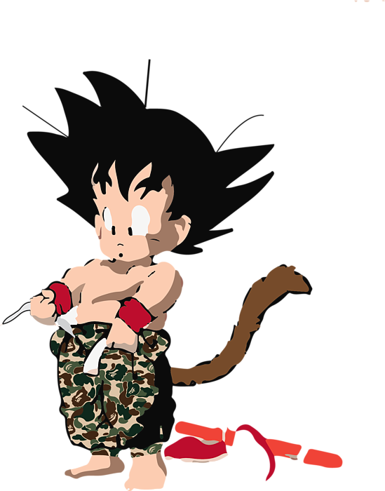 Kid Goku Camouflage Shorts Tail